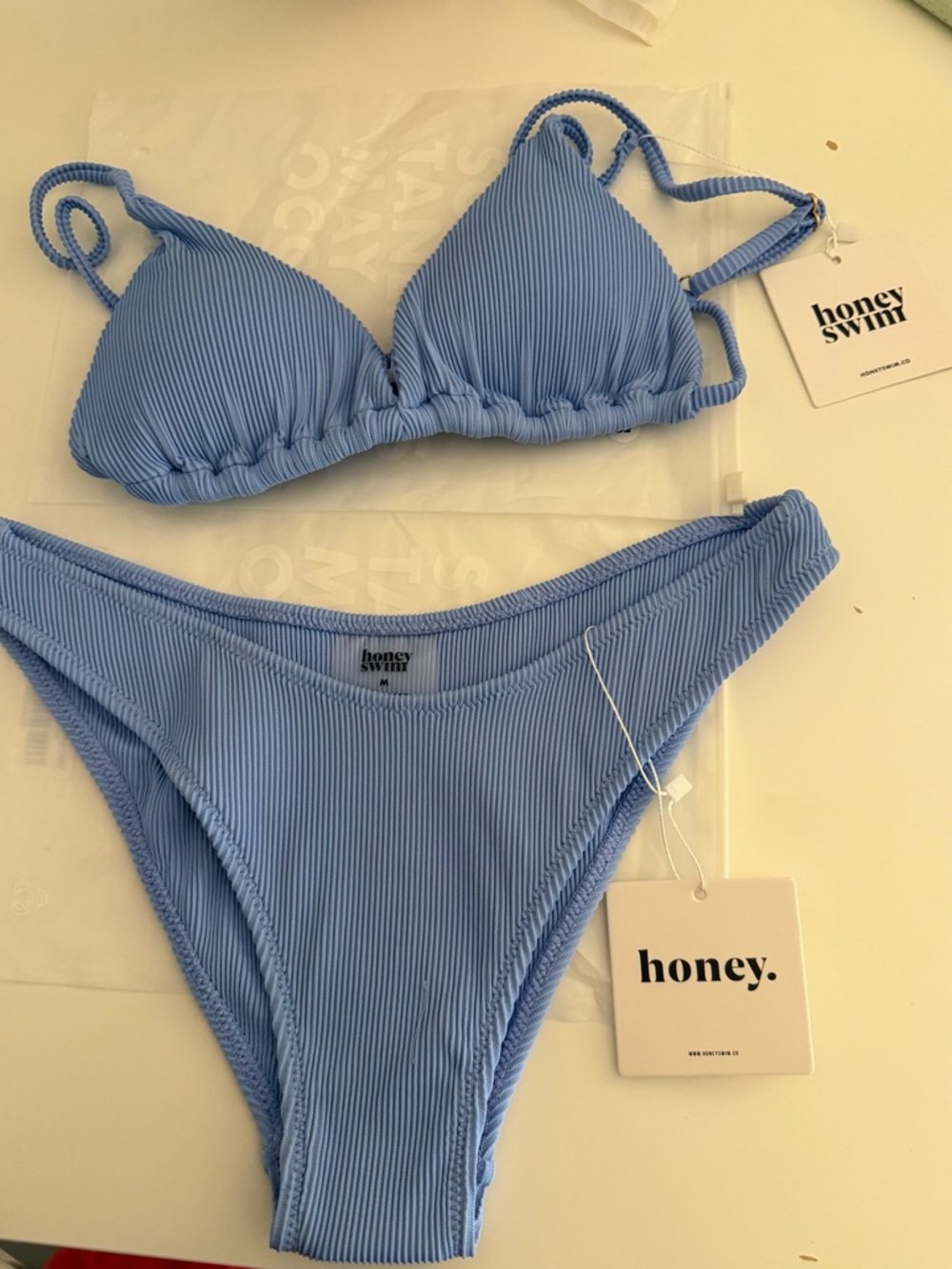 Honey Swim Marina Ribbed Triangle Bikini